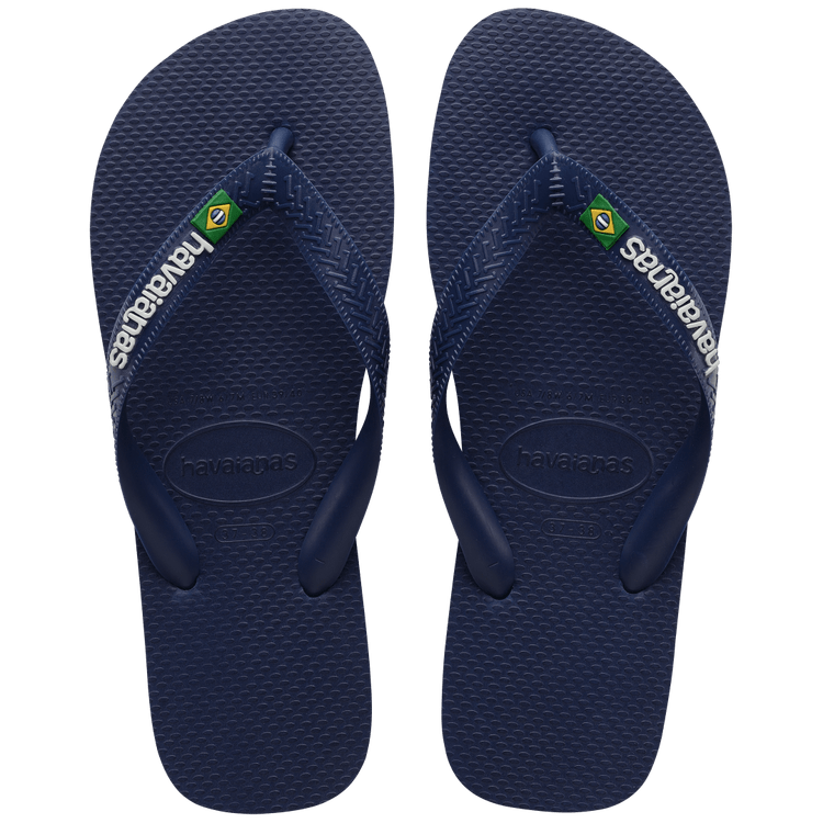 Havaianas Brazil Logo - Navy Blue