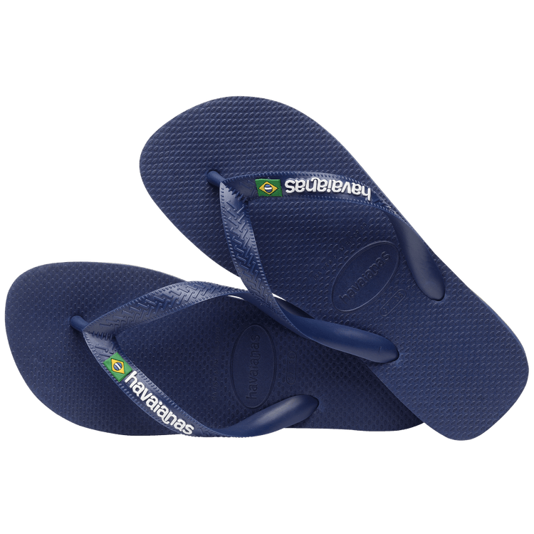Havaianas Brazil Logo - Navy Blue