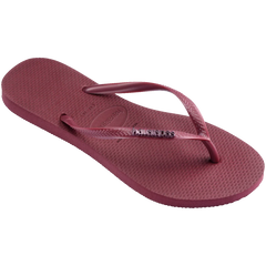 Havaianas Womens Slim Logo Metallic Jandal - Amaranto