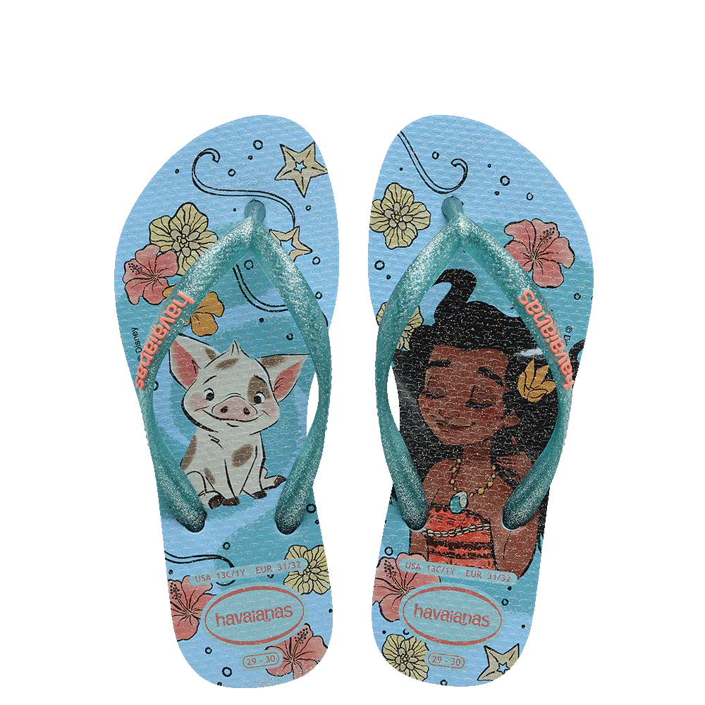 Havaianas Kids Slim Princess - Moana - Blue/Blue