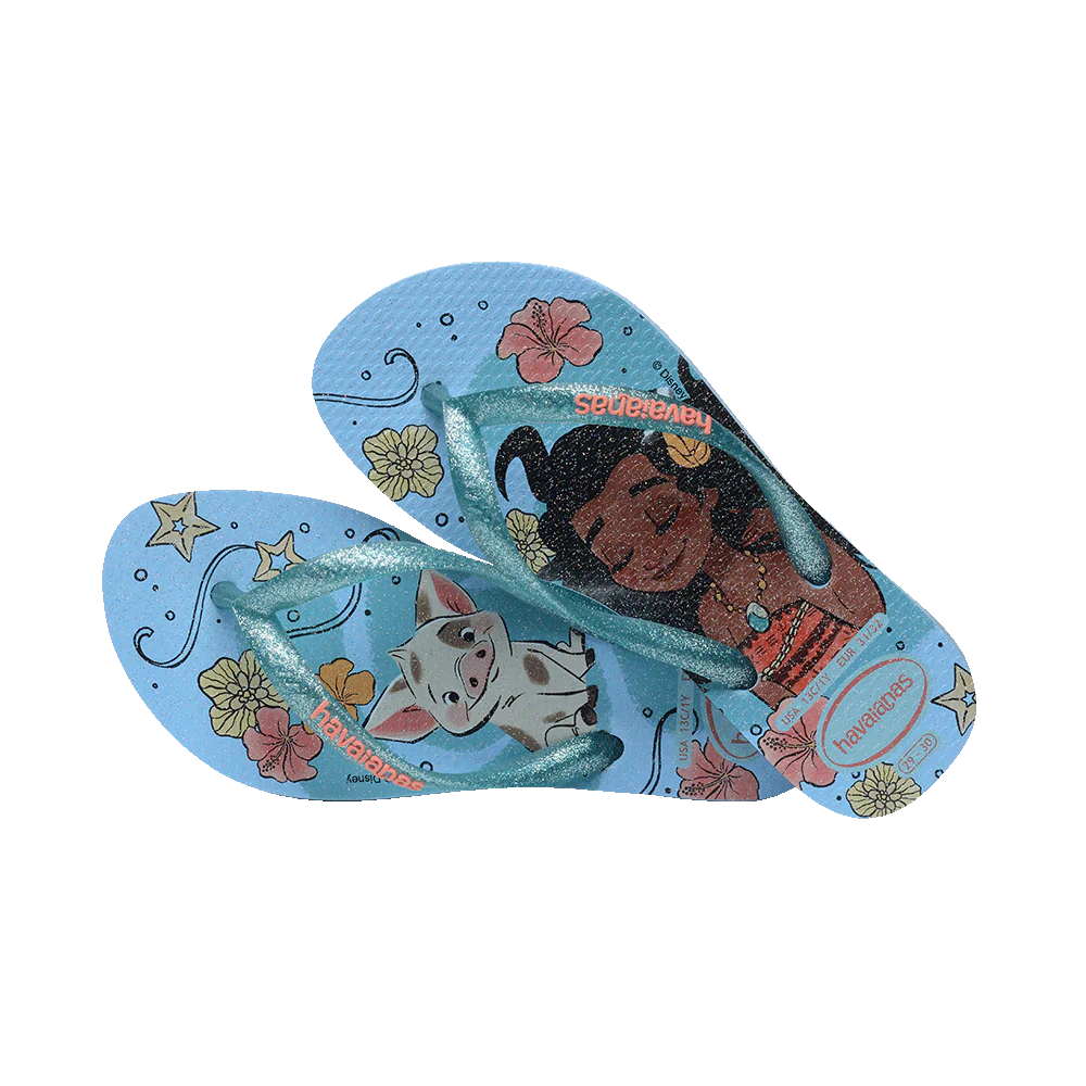 Havaianas Kids Slim Princess - Moana - Blue/Blue