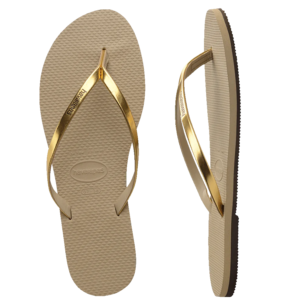 Havaianas you metallic gold shop