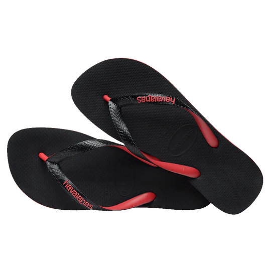 Havaianas Top Rubber - Black/Red Ruby