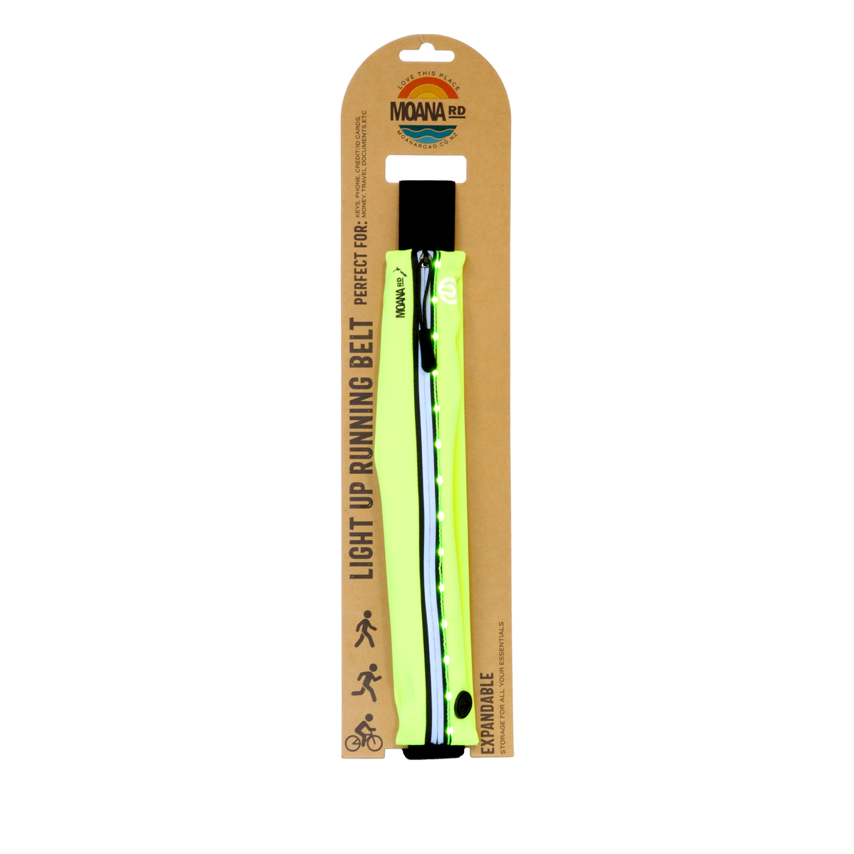 Moana Rd Light Up Running Belt - Fluoro