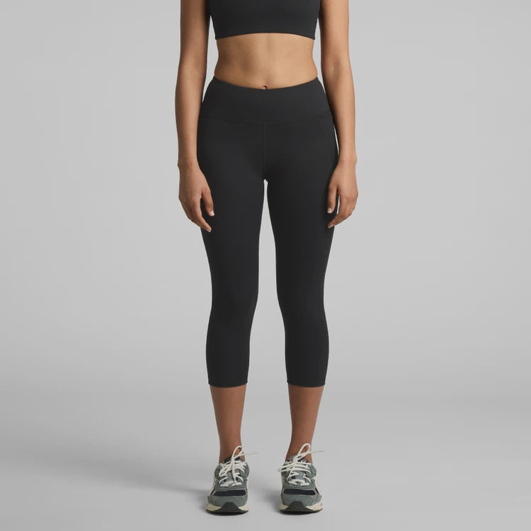 AS Colour Womens Active Mid Length Sports Leggings - Black