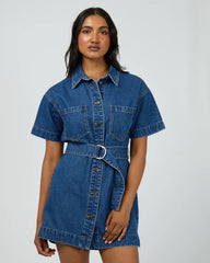 All About Eve Sunny Denim Dress - Heritage Blue