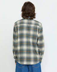 Volcom Caden Plaid LS Shirt- Dark Slate