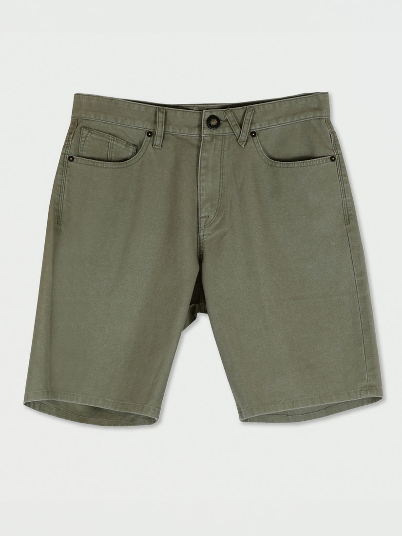 Volcom Modown Canvas 5 Pocket Short - Army Green Combo