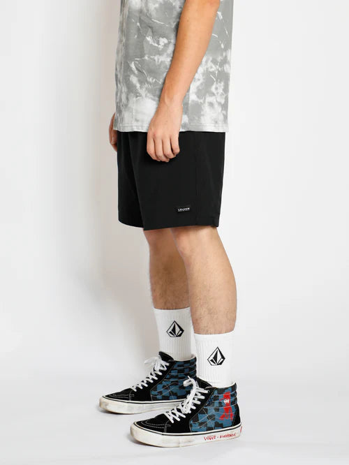 Volcom Stones Hybrid Elasticated Waist Short 18" - Black
