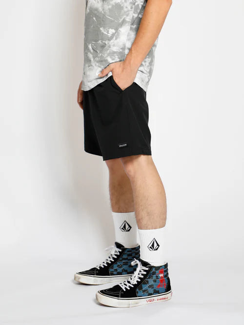 Volcom Stones Hybrid Elasticated Waist Short 18" - Black