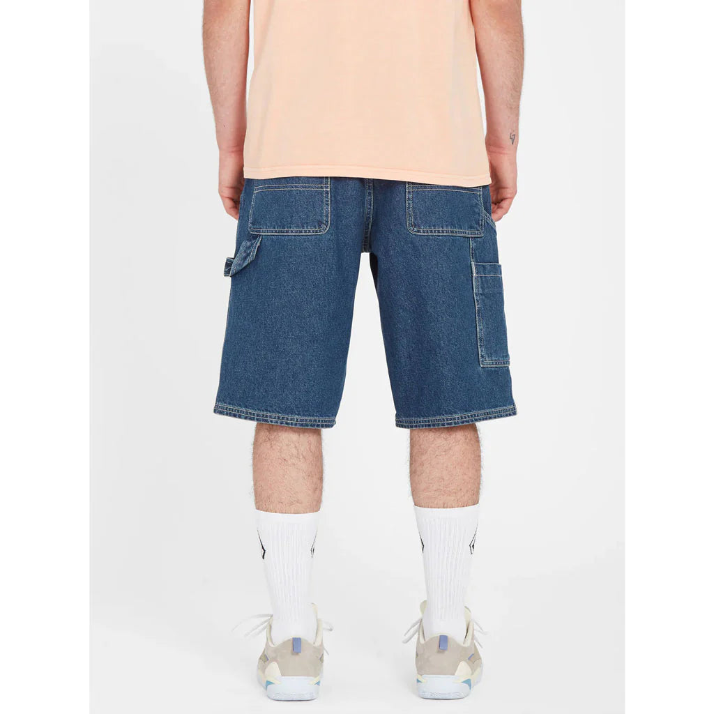 Volcom Labored Denim Utility Short - Indigo Ridge Wash