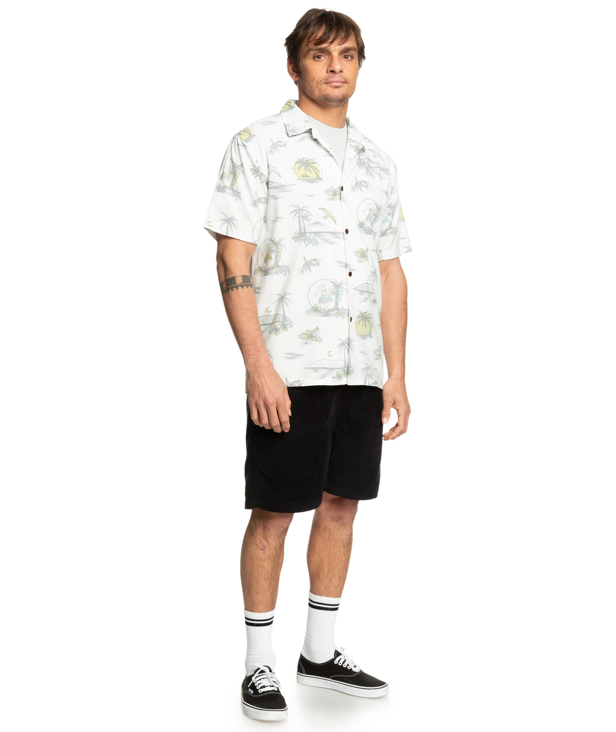 Quiksilver DNA Destination Island SS Shirt - Snow White