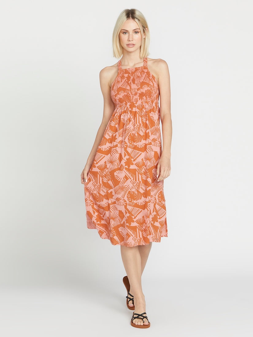 Volcom Off Topic Dress - Burnt Sienna