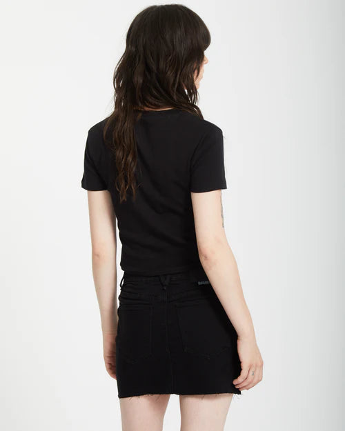 Volcom Volcomstone Tight Crop Tee - Black