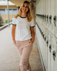 Volcom Meet Me There Ringer Womens Tee - Star White