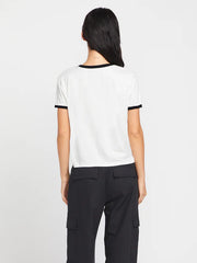 Volcom Meet Me There Ringer Womens Tee - Star White