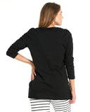 Betty Basics Bonnie Long Sleeve Top - Black