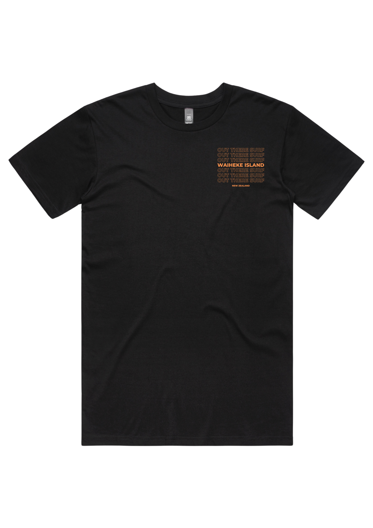 Out There Orange Block Logo Tee