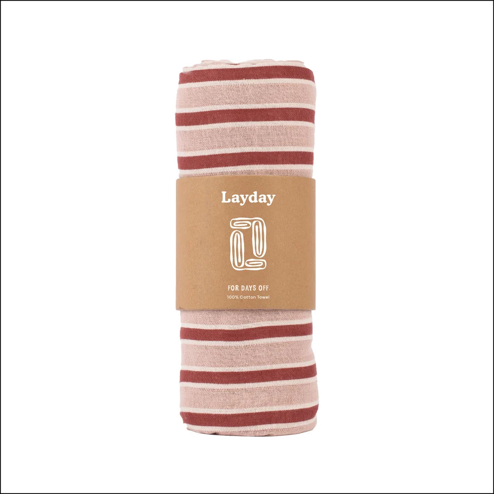 Layday Laguna 100% Cotton Flatweave Beach Towel