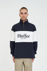 Huffer Classic 1/4 Zip Block Jersey - Navy