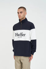 Huffer Classic 1/4 Zip Block Jersey - Navy