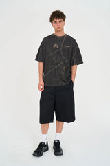 Huffer Mens Night Camo Box Tee 220 - Black