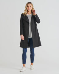 Betty Basics Christina Wrap Coat - Black