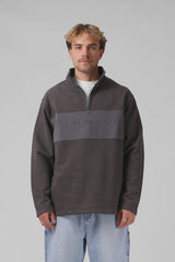 RPM 90S  1/4 Zip sweater - Charcoal/ Dark Grey