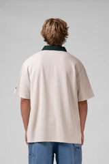 RPM Contrast Polo - Bottle/Cream