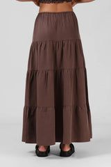 RPM Ruby Maxi Skirt - Chocolate