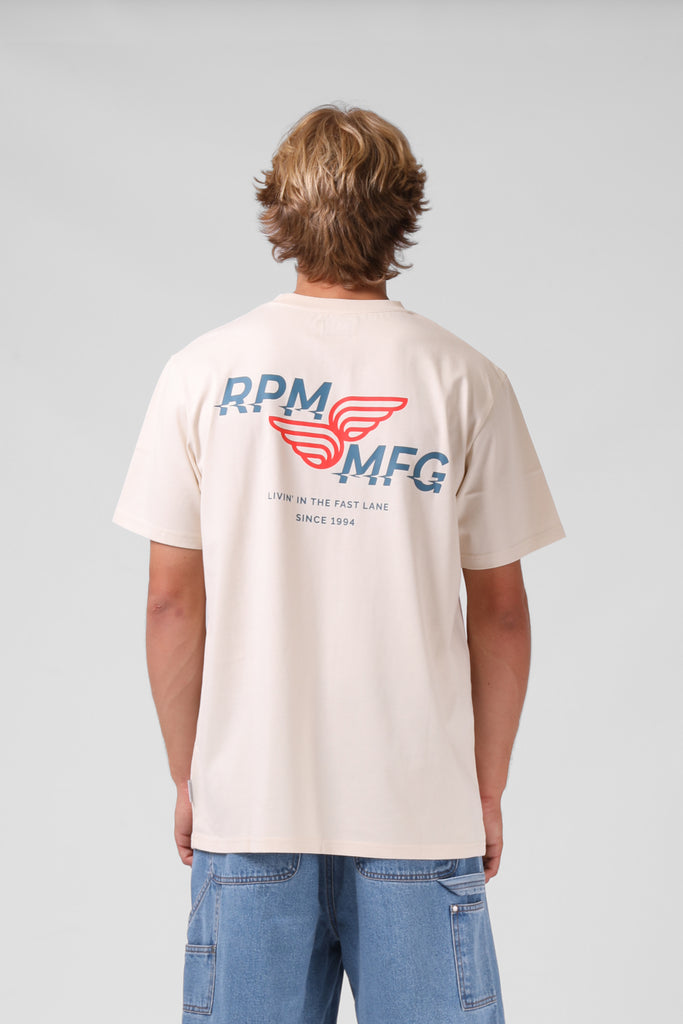 RPM Fast Lane Tee - Vintage Cream