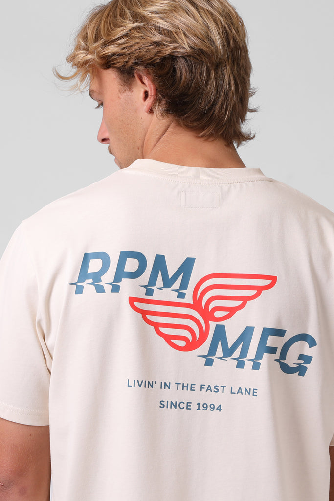 RPM Fast Lane Tee - Vintage Cream