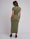 Silent Theory Mika Midi Dress - Khaki