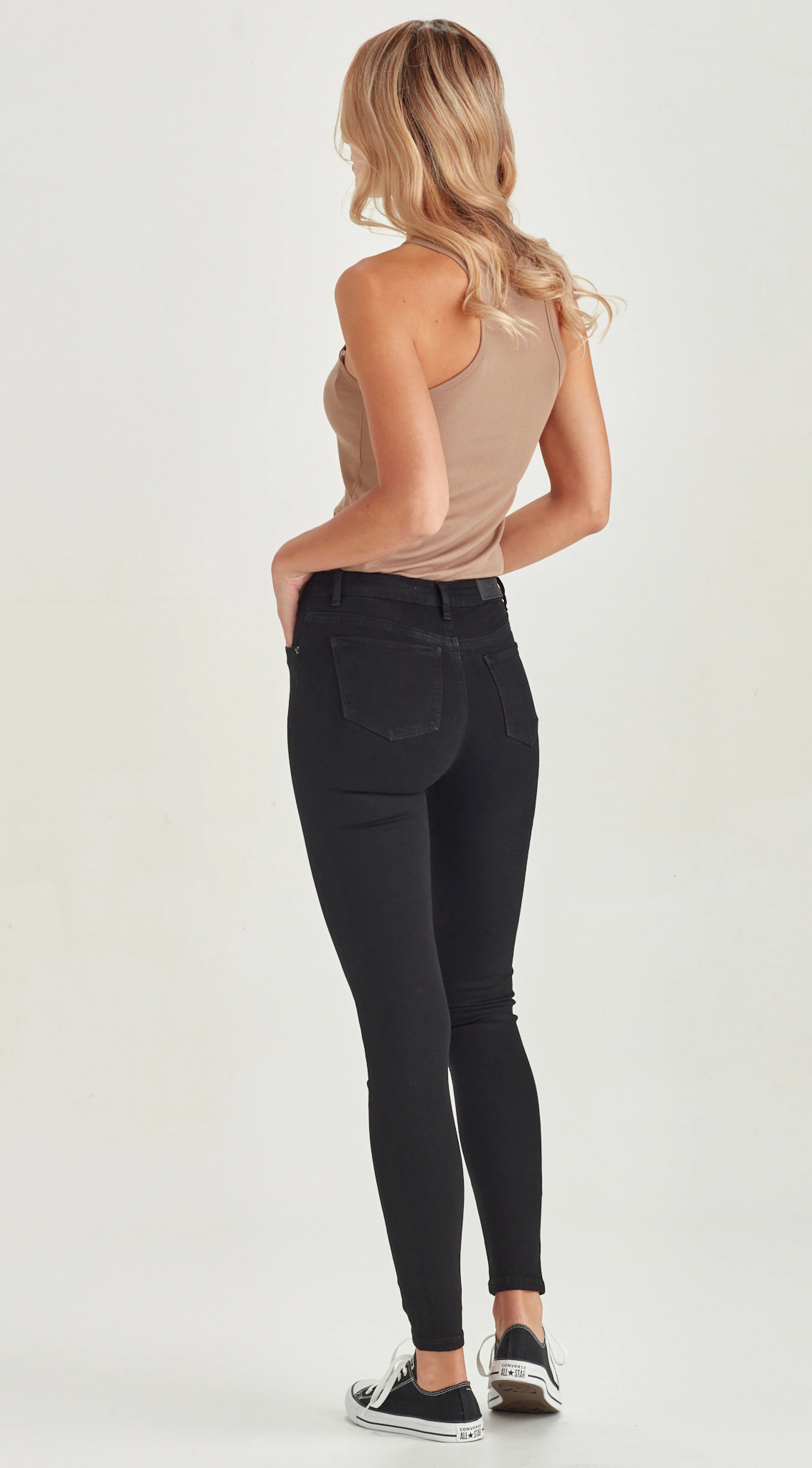 Junkfood Slip Tall Stuff Jean - Black
