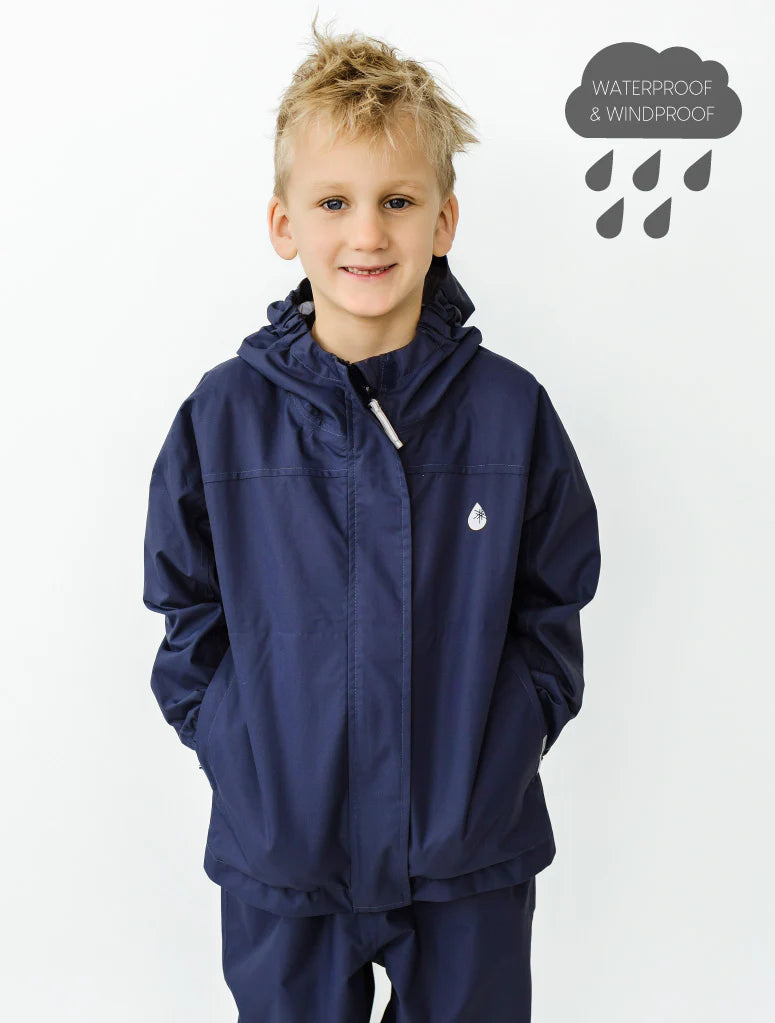 Therm 10K Packaway Rainshell - Navy