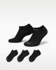 Nike 3 Pack Everyday Cushioned No Show Socks - Black