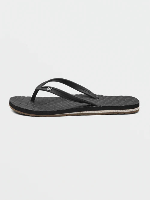 Volcom Womans Eco Concourse Jandal - Black/White