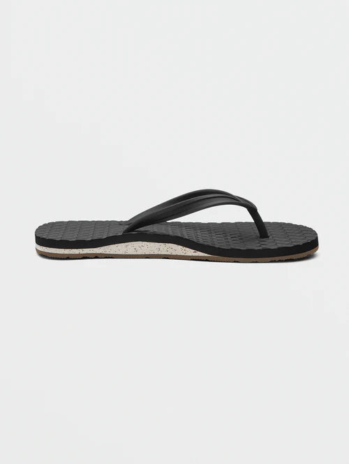 Volcom Womans Eco Concourse Jandal - Black/White