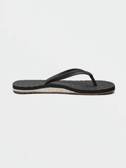 Volcom Womans Eco Concourse Jandal - Black/White