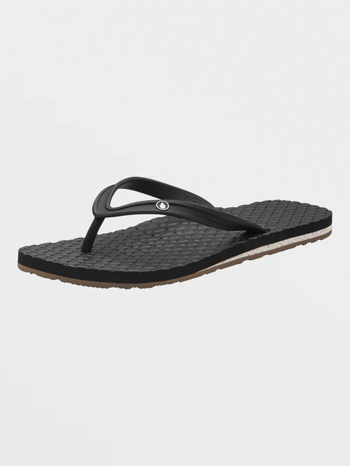 Volcom Womans Eco Concourse Jandal - Black/White