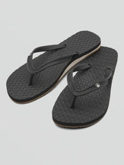 Volcom Womans Eco Concourse Jandal - Black/White