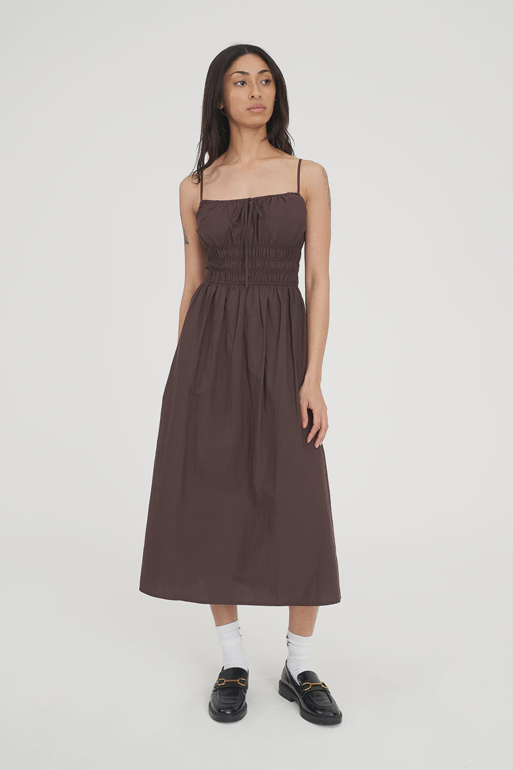 Huffer Cruise Eden Midi Dress - Cacao
