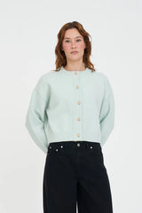 Huffer Elle Crop Cardigan - Mint