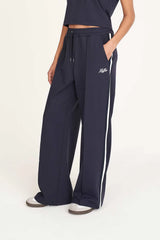Huffer Womens Straight Leg Trackpant - Navy