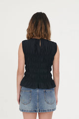 Huffer Womens Lin-in Bridget Top - Black