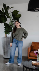 Junkfood Wendy Wide Leg Jean - Denim Blue