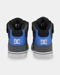 DC Boys Pure Hi Top EV - Grey/Black/Blue