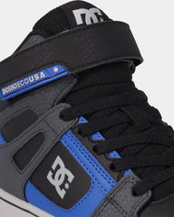 DC Boys Pure Hi Top EV - Grey/Black/Blue