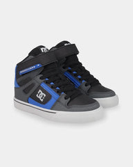 DC Boys Pure Hi Top EV - Grey/Black/Blue