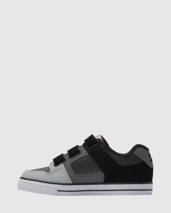 DC Kids Pure V Shoe - Grey/ Orange